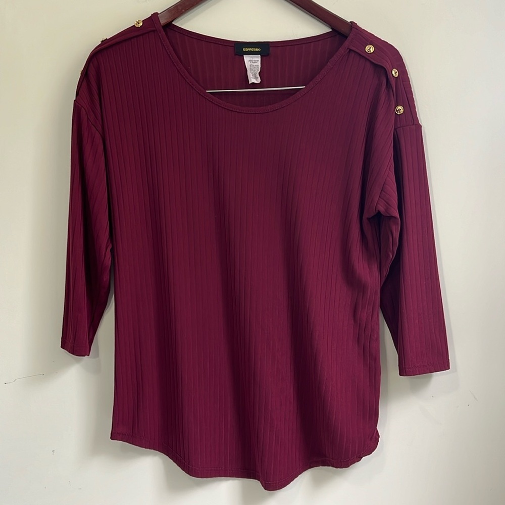Espresso Women’s 3/4 Length Sleeve Blouse Size Small